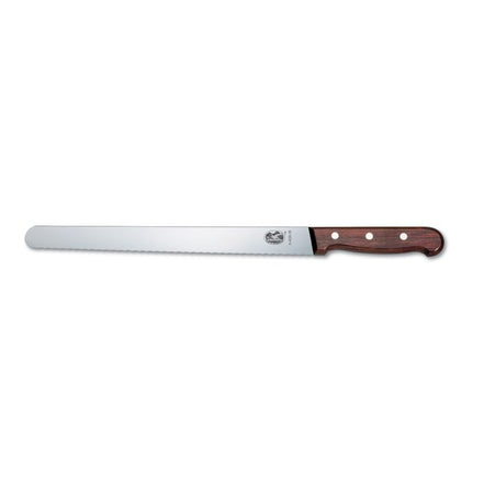 Victorinox Wood 30cm Slicing Knife with Rounded Tip & Serrated Edge (5423030)
