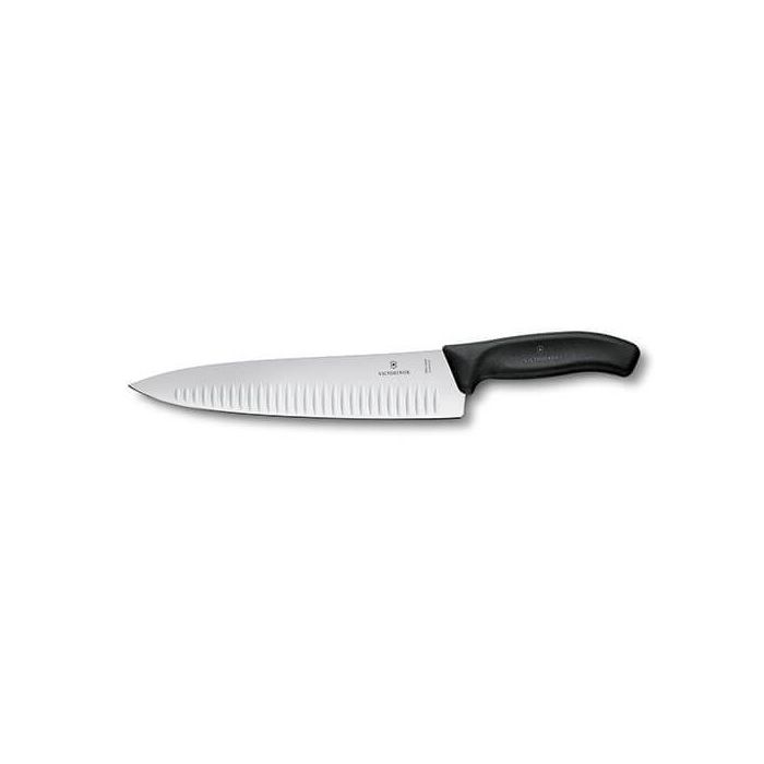 Victorinox Swiss Classic Carving Knife Fluted Blade Black