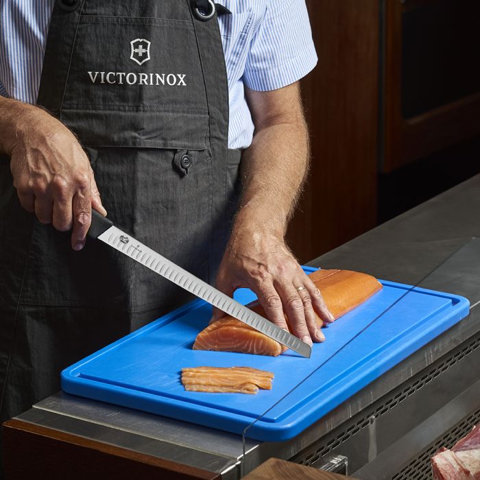 Victorinox Fibrox 30cm Salmon Knife Flexible Fluted Blade (5462330)