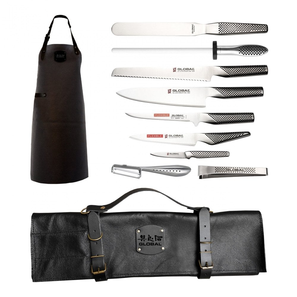 Global GS All Purpose Knife with Leather Sheath (GS-70/SH)