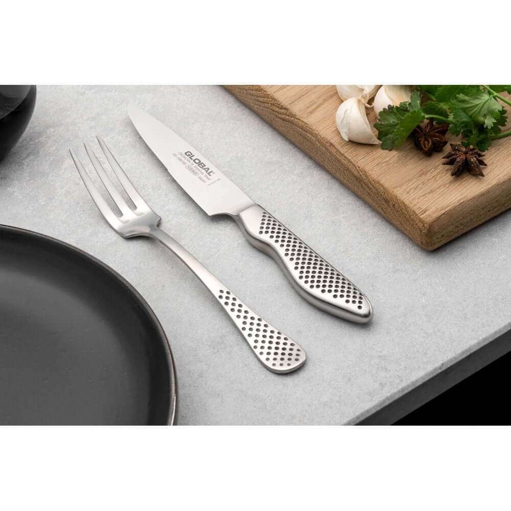 Global Steak Knife & Fork Set with Dock (G-88/4012/R)