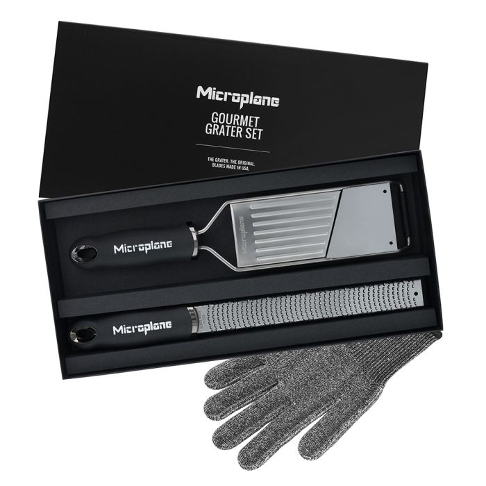 Microplane Gourmet Grater Set with Cut Resistant Glove (MIC-36179)