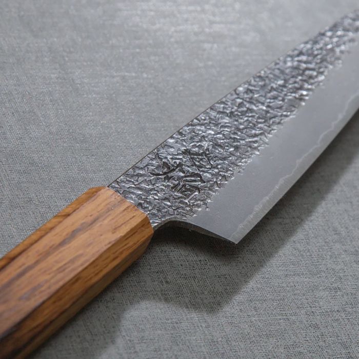 Sakai Takayuki Homura Guren (Aogami 2 Steel) Japanese Chef's Kengata-Utility Knife 150mm with Urushi Lacquered Oak Handle