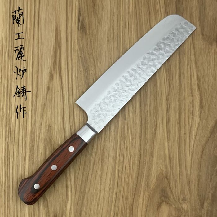 Sakai Takayuki 33-Layer VG10 Damascus Hammered Japanese 160mm Nakiri Knife
