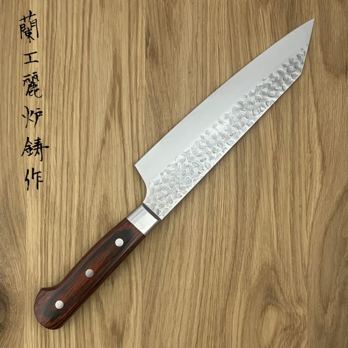 Sakai Takayuki 33-Layer VG10 Damascus Hammered Japanese 190mm Kengata-Gyuto Knife