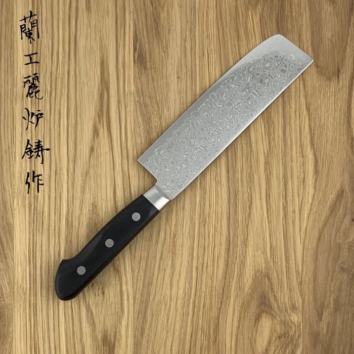 Sakai Takayuki 45-Layer Damascus Mirrored Japanese 160mm Nakiri Knife