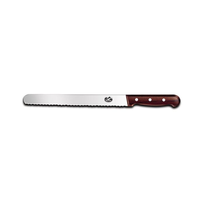 Victorinox Wood 25cm Carving/Slicing Knife with Rounded Tip & Serrated Edge (5423025)
