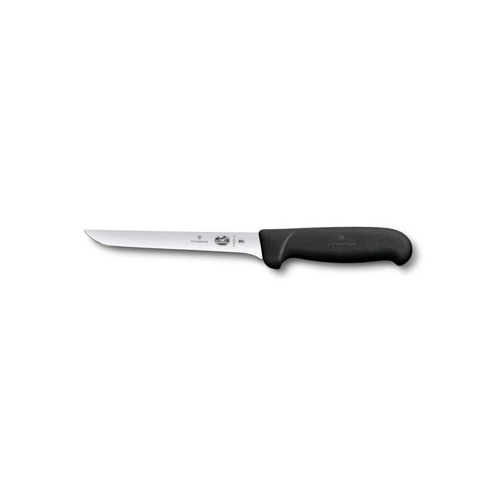 Victorinox Fibrox 15cm Boning Knife Curved Edge Wider Blade (5630315)