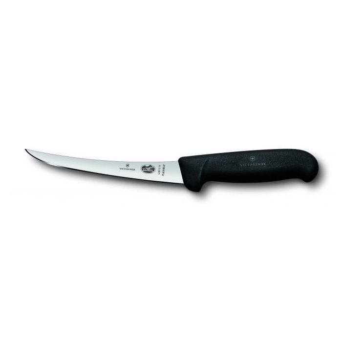 Victorinox Fibrox 12cm Boning Knife Narrow Curved Flexible Blade (5661312)