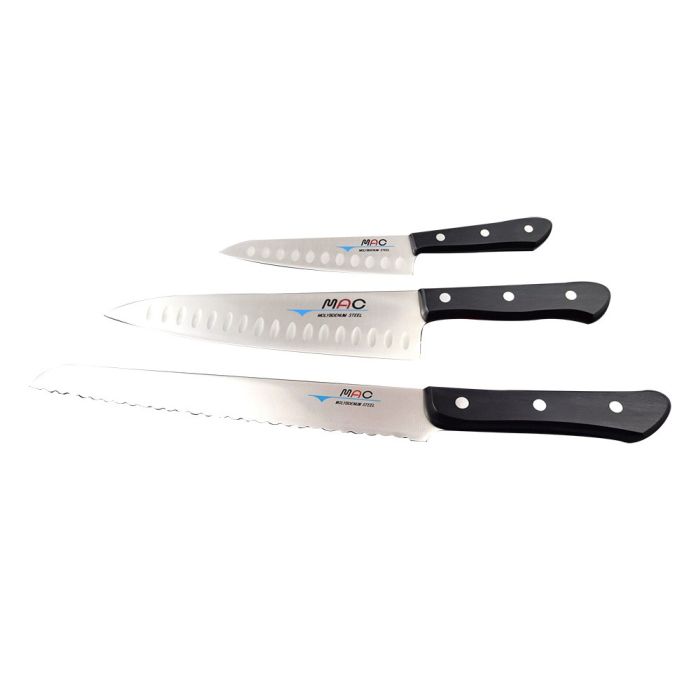 MAC Chef Series 3 Piece Knife Set (CHEF-32) – Knives.co.uk