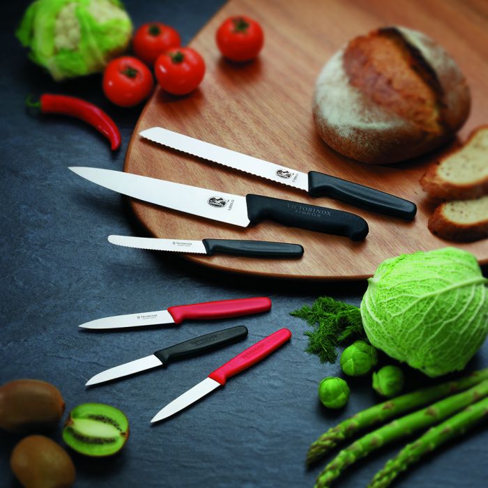 Victorinox Fibrox 25cm Chefs Knife Fluted Edge (6802325G)